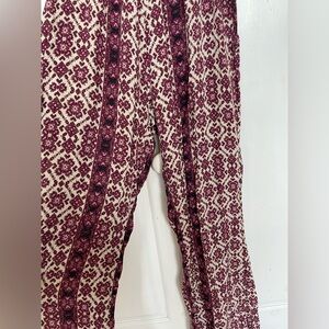 Bohemian Patterned Wide-Leg Pants